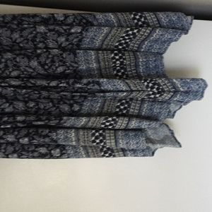 Maxi skirt with handkerchief hem